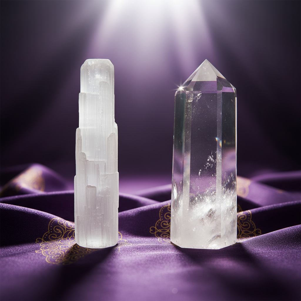 Selenite vs Clear Quartz — Which Crystal is Right for Your Spiritual Practice?