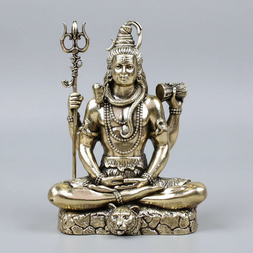 Meditating Shiva Ashtadhatu Idol-800 gms