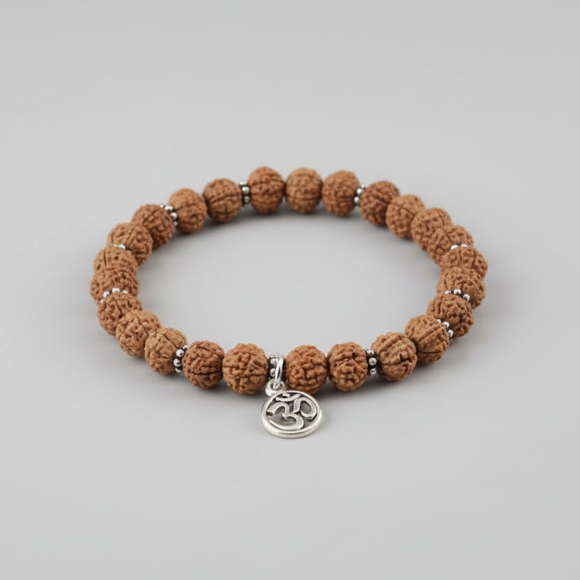 7 Mukhi Mahalakshmi Java Bracelet-Silver Caps