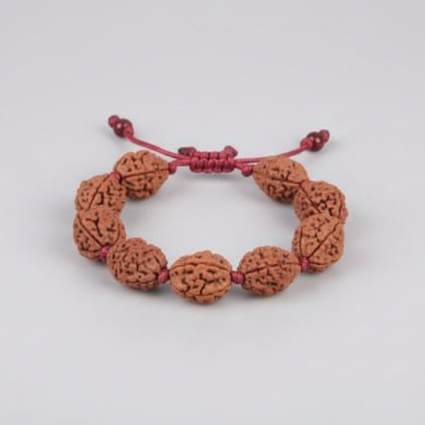 2 Mukhi Moon Bracelet-Woolen Spacers