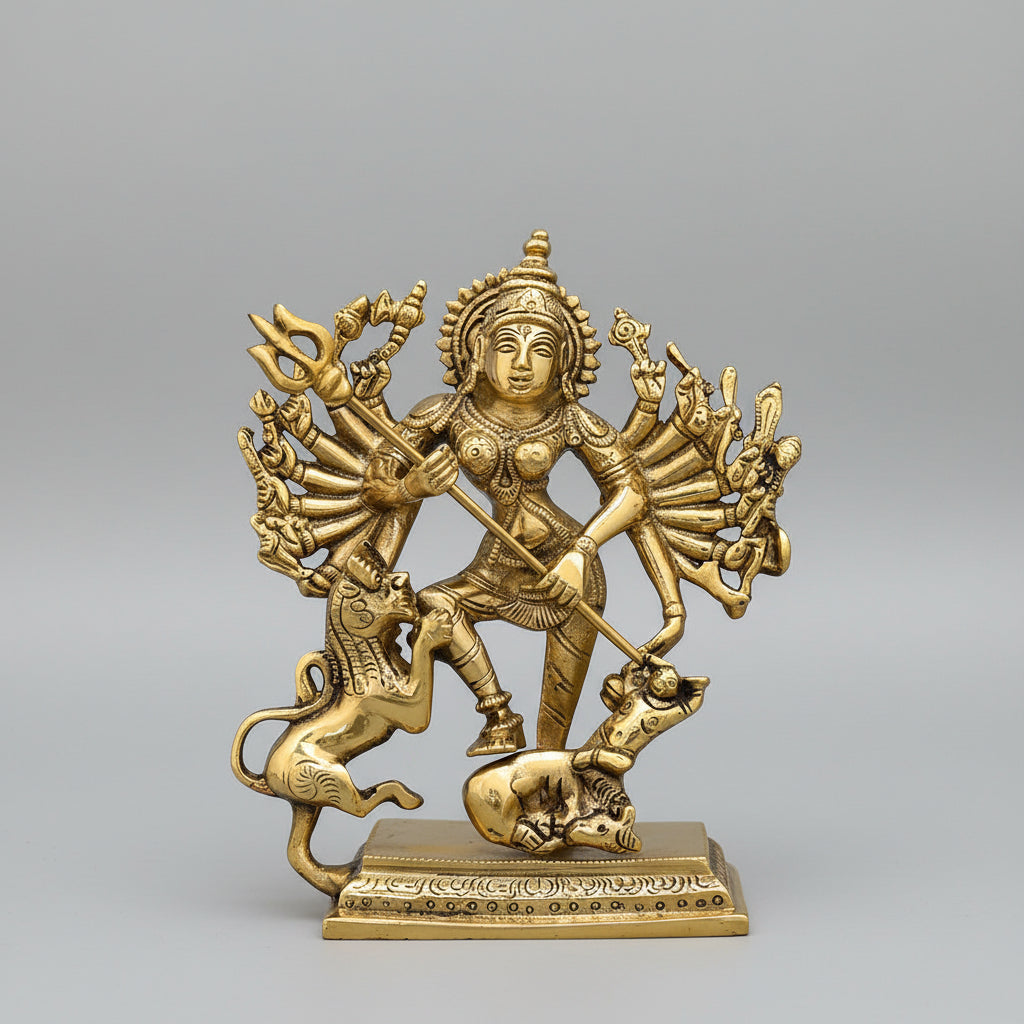 Mahishasura Mardhini Brass Idol