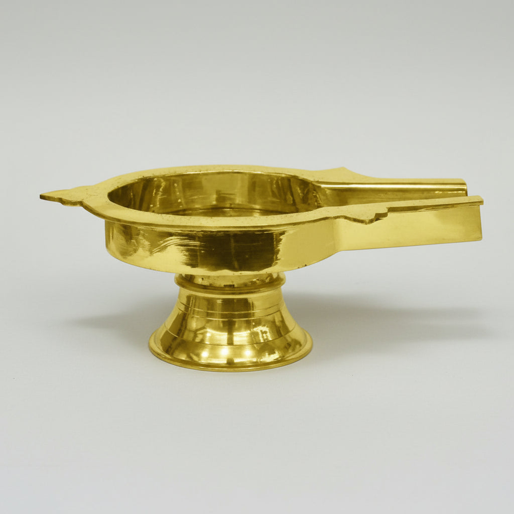 Brass Abhishek Tray-10 inches