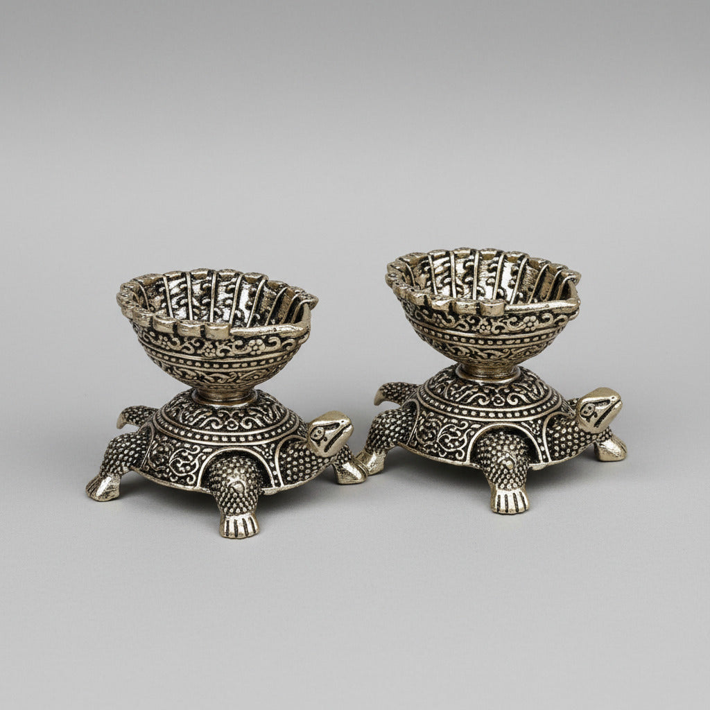 Ashtadhatu Kurma Diya Set Of 2