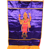 Temple Curtain Vana Durga Design-Red