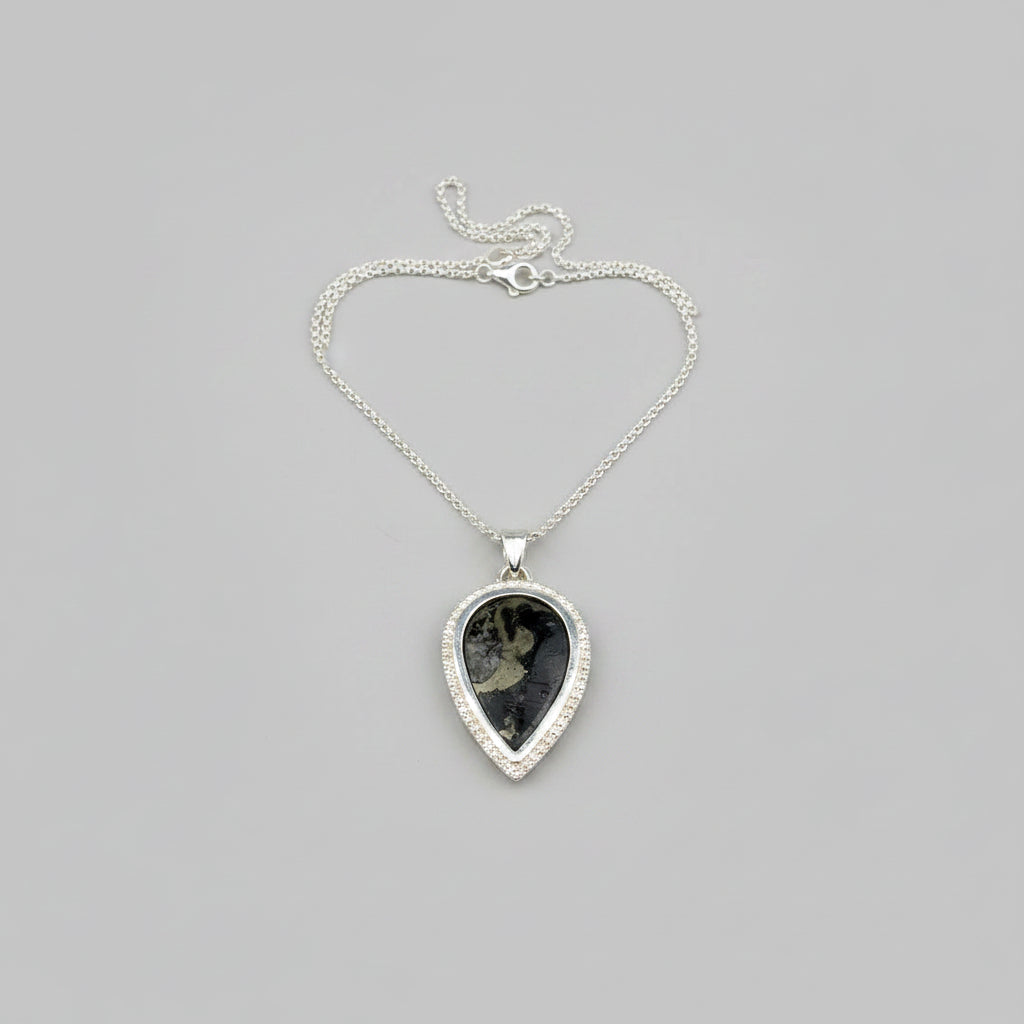 Radha Krishna Shaligram 925 Silver Locket - I