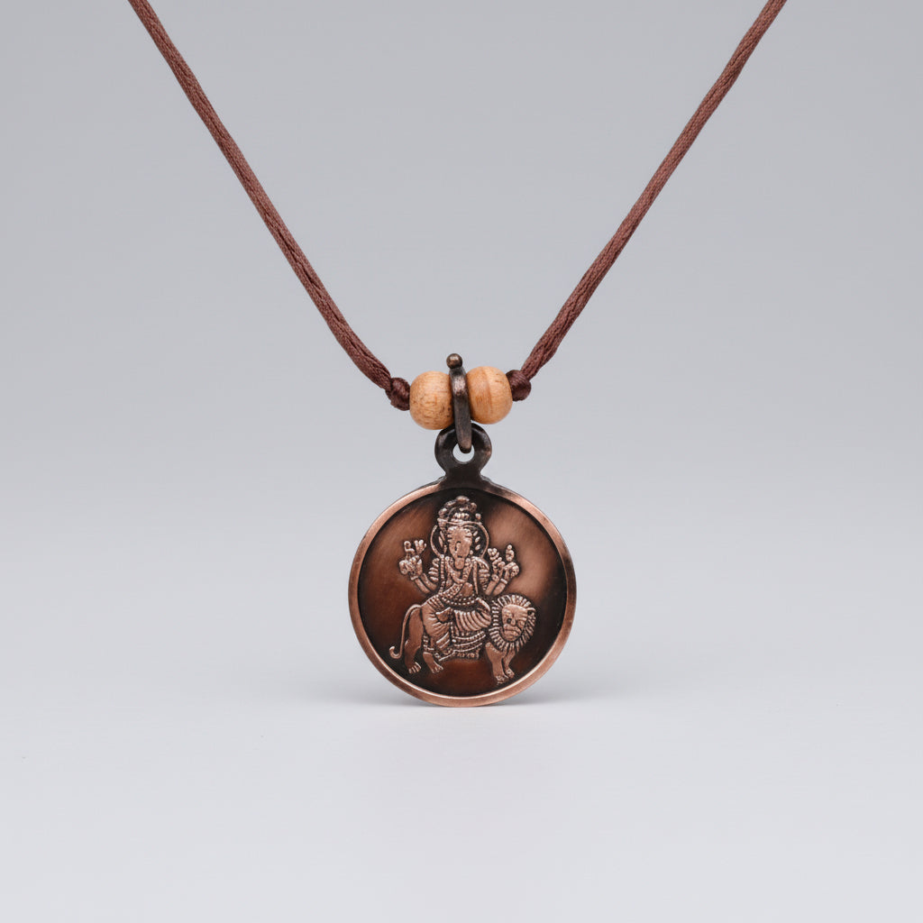Pratyangira Yantra Locket Copper-Large-With Thread