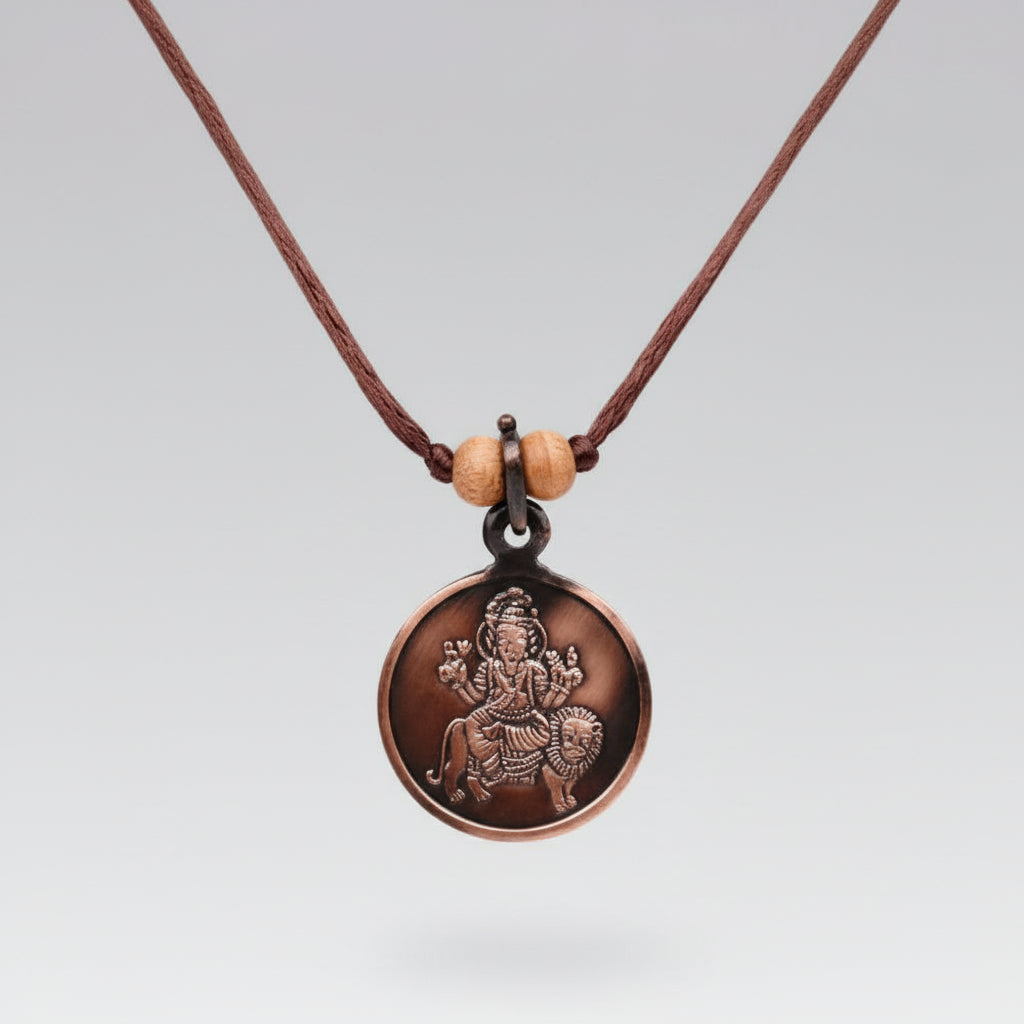 Pratyangira Yantra Locket Copper-Small-With Thread