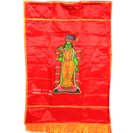 Temple Curtain Meenakshi Design-Red