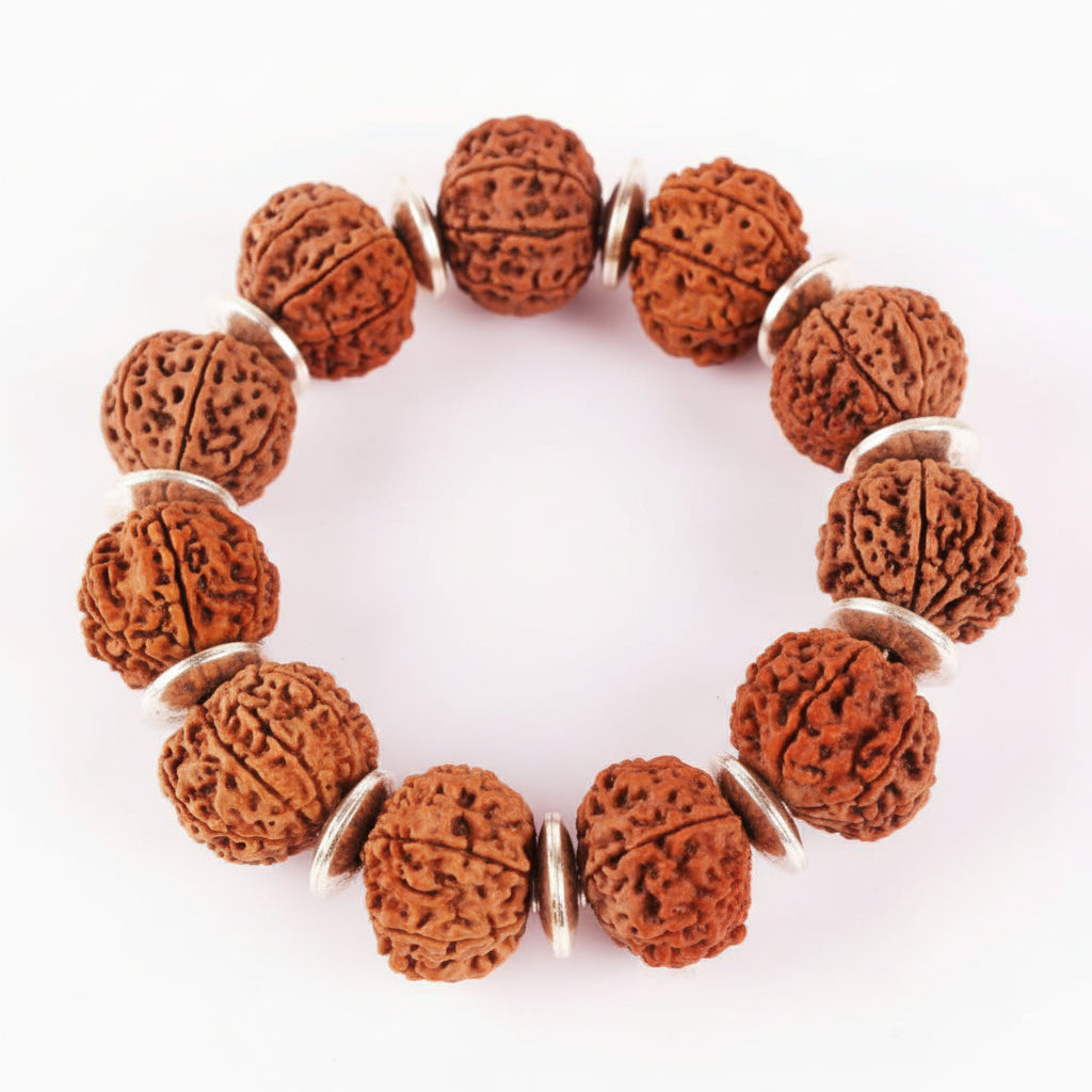 9 Mukhi Durga Shakti Bracelet-Small-Silver Chakri