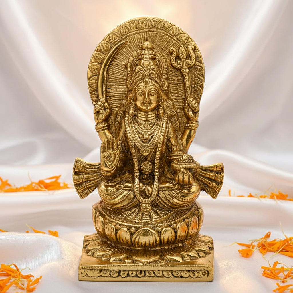 Maa Santoshi Maa Brass Idol-Gold Finish