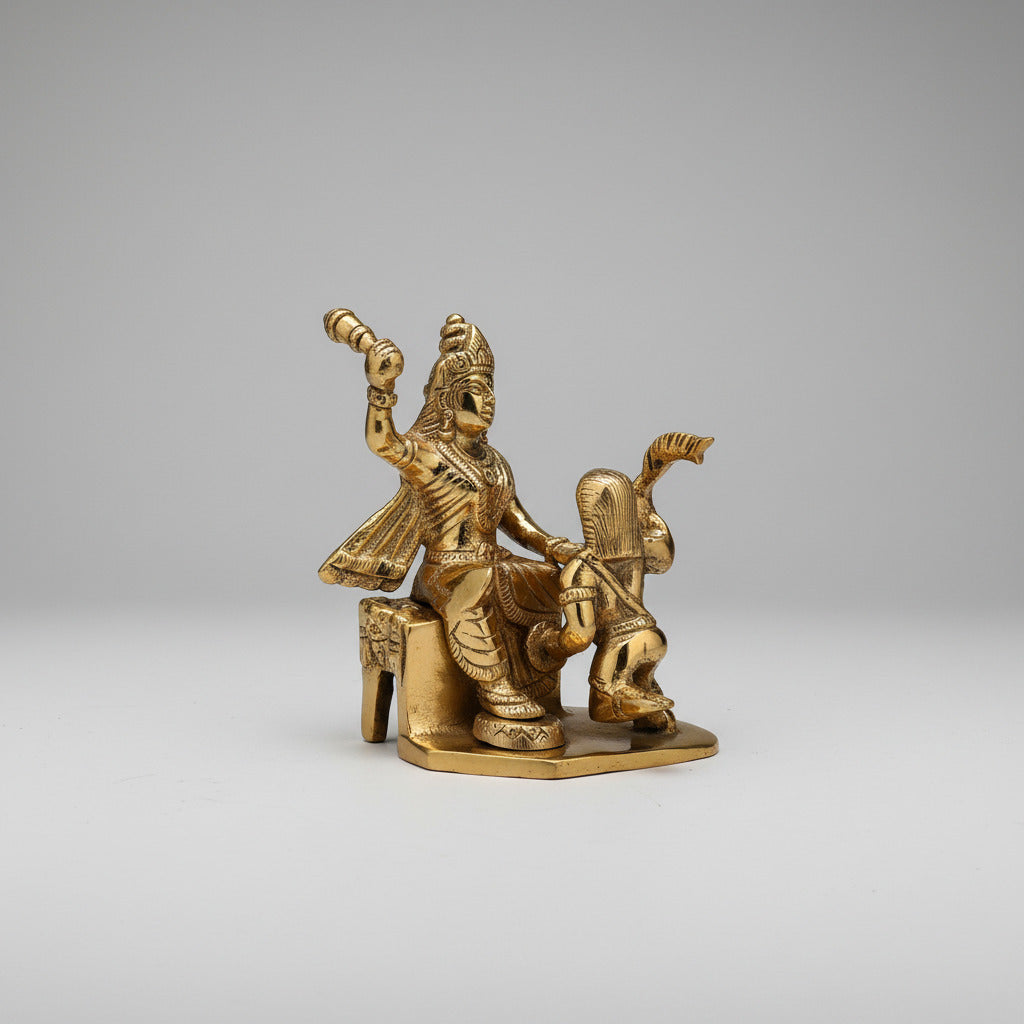 Maa Baglamukhi Brass Murti