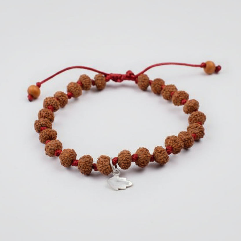 10 Mukhi Krishna Bracelet From Java In Silk Thread-10 mm