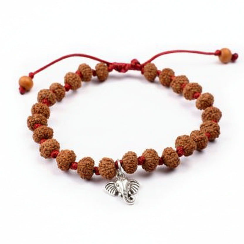 10 Mukhi Krishna Bracelet From Java In Silk Thread-12 mm