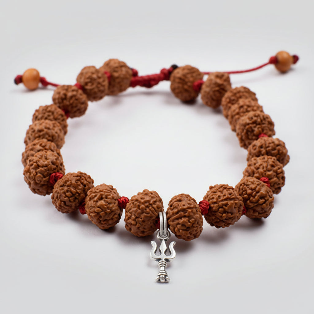 10 Mukhi Krishna Bracelet From Java In Silk Thread-12 mm