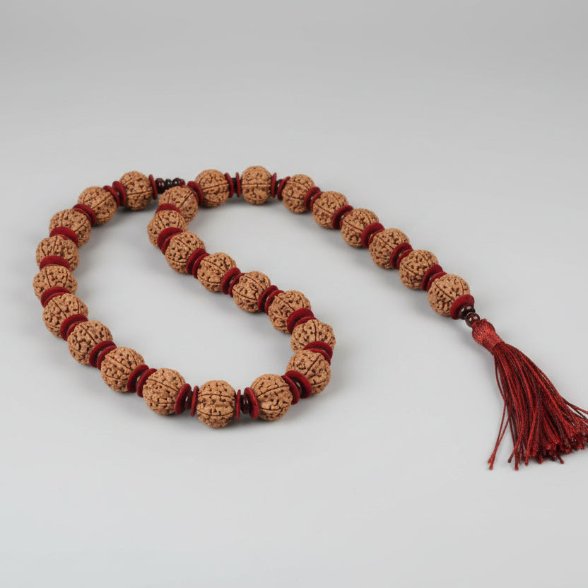 Collector 6 Mukhi Mangal Mala with Sandalwood beads - I
