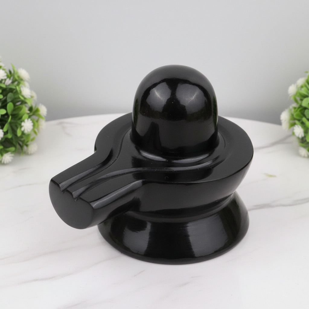 Black Agate Shivaling 250 to 260 gms