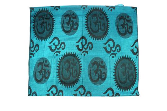 Om Shawl in Soft Jacquard Fabric-Royal Blue