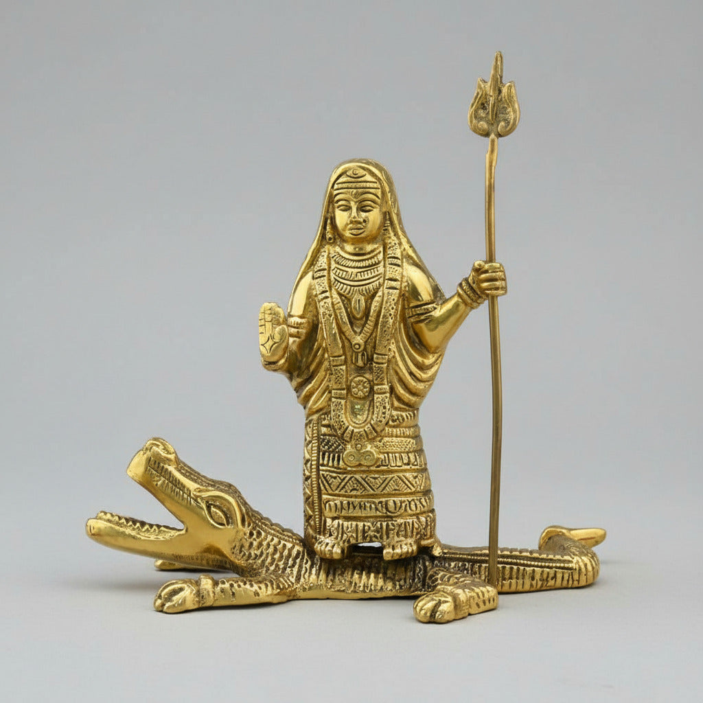 Khodiyar Maa Brass Idol-Antique Finish