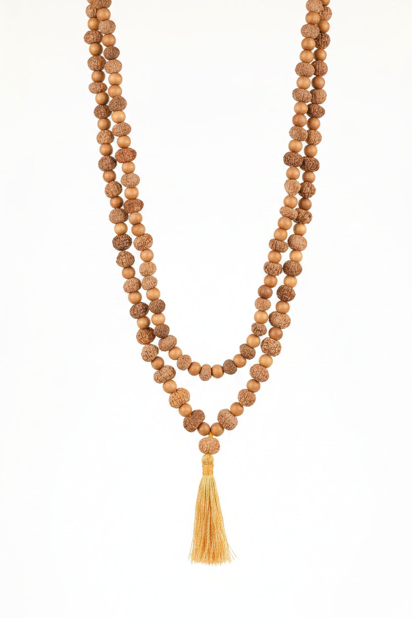 11 Mukhi Rudraksha x Sandalwood Mala-12 mm