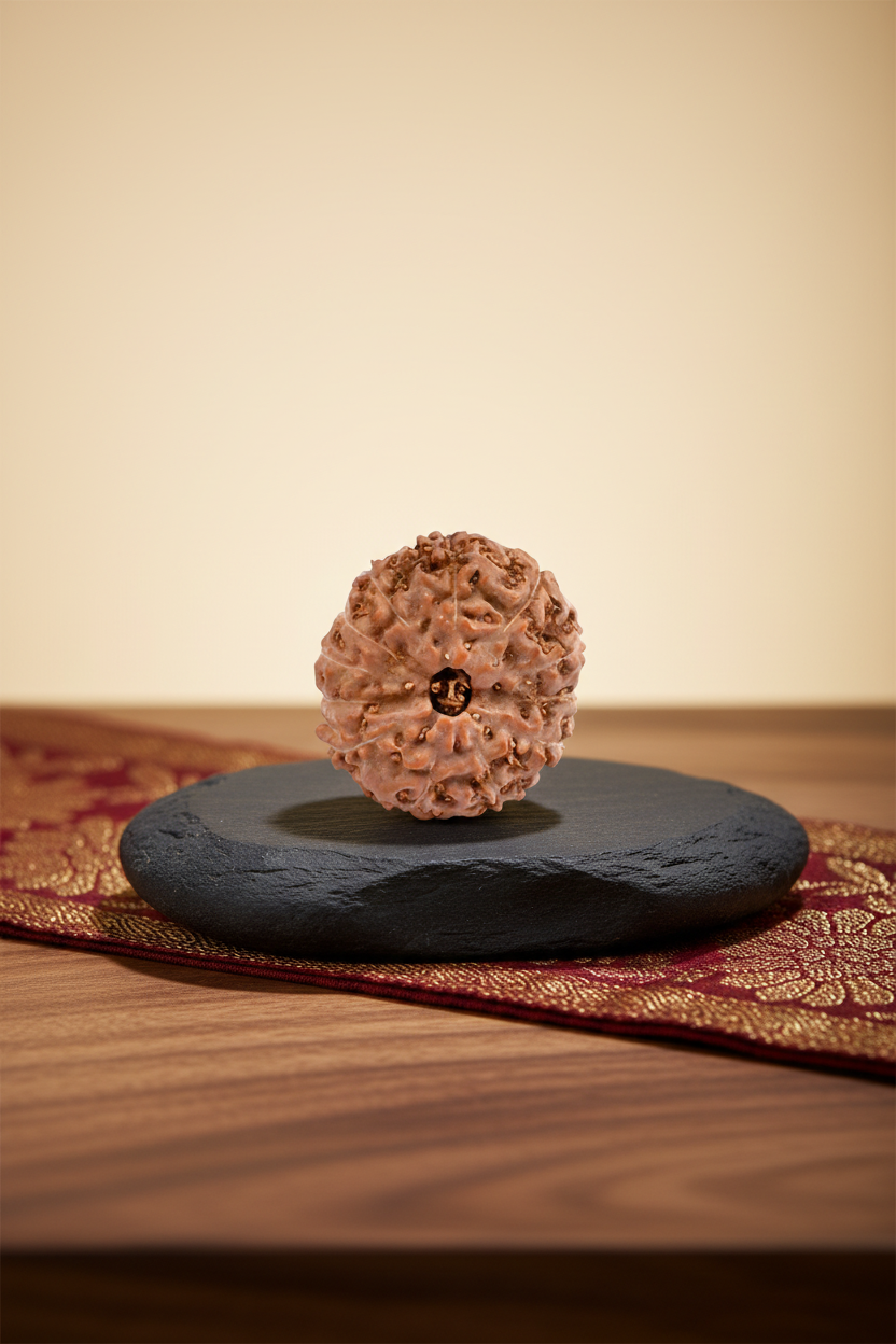 12 Mukhi Java Rudraksha 17mm Regular Luxury Product Photography