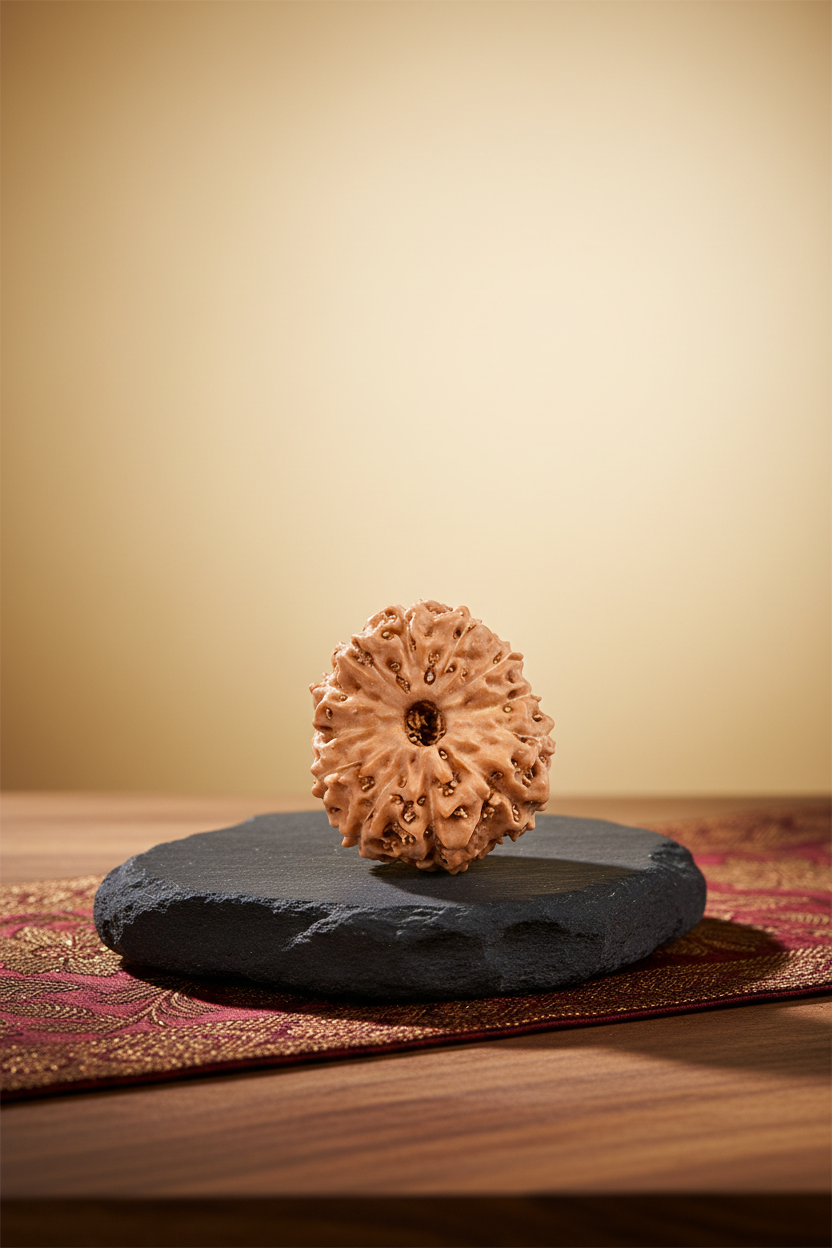 12 Mukhi Java Rudraksha 19mm Large Luxury Product Photography