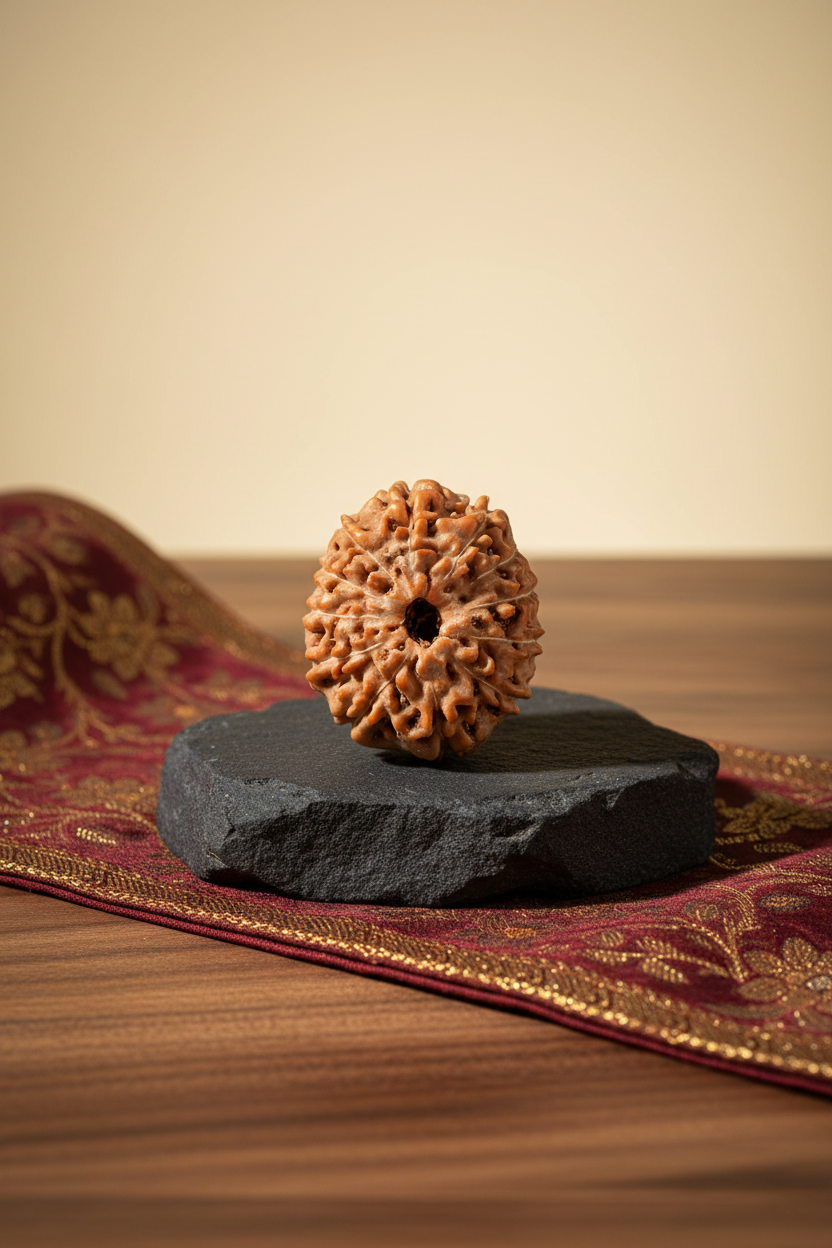 Premium Java Indonesian 12 Mukhi Rudraksha Bead 21mm | Collector Grade - ManiMonk