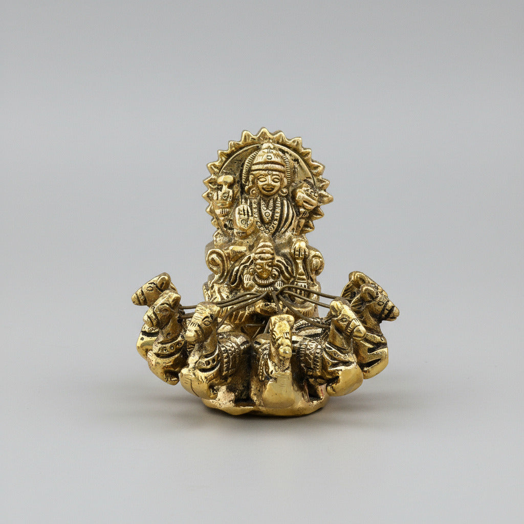 Sun (Surya Dev) Brass Idol-Gold Finish