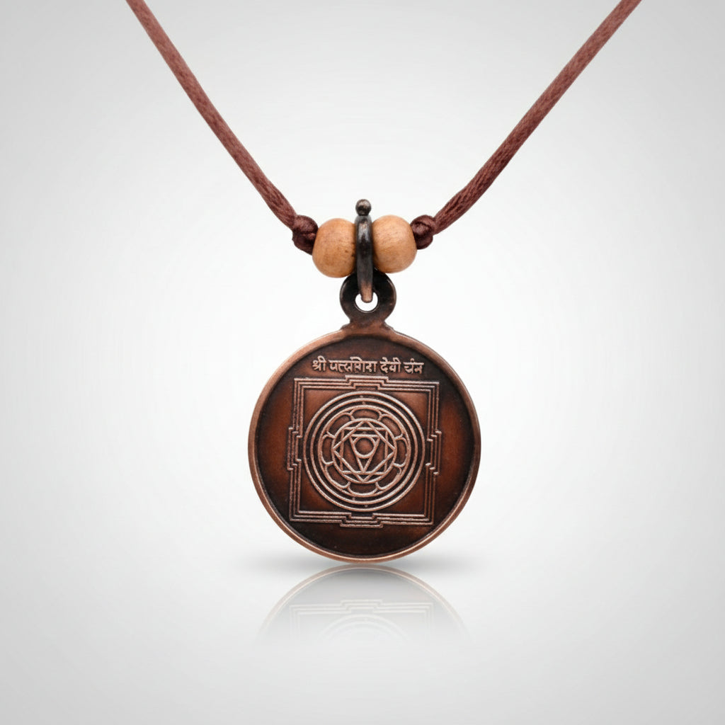 Pratyangira Yantra Locket Copper-Large-With Thread