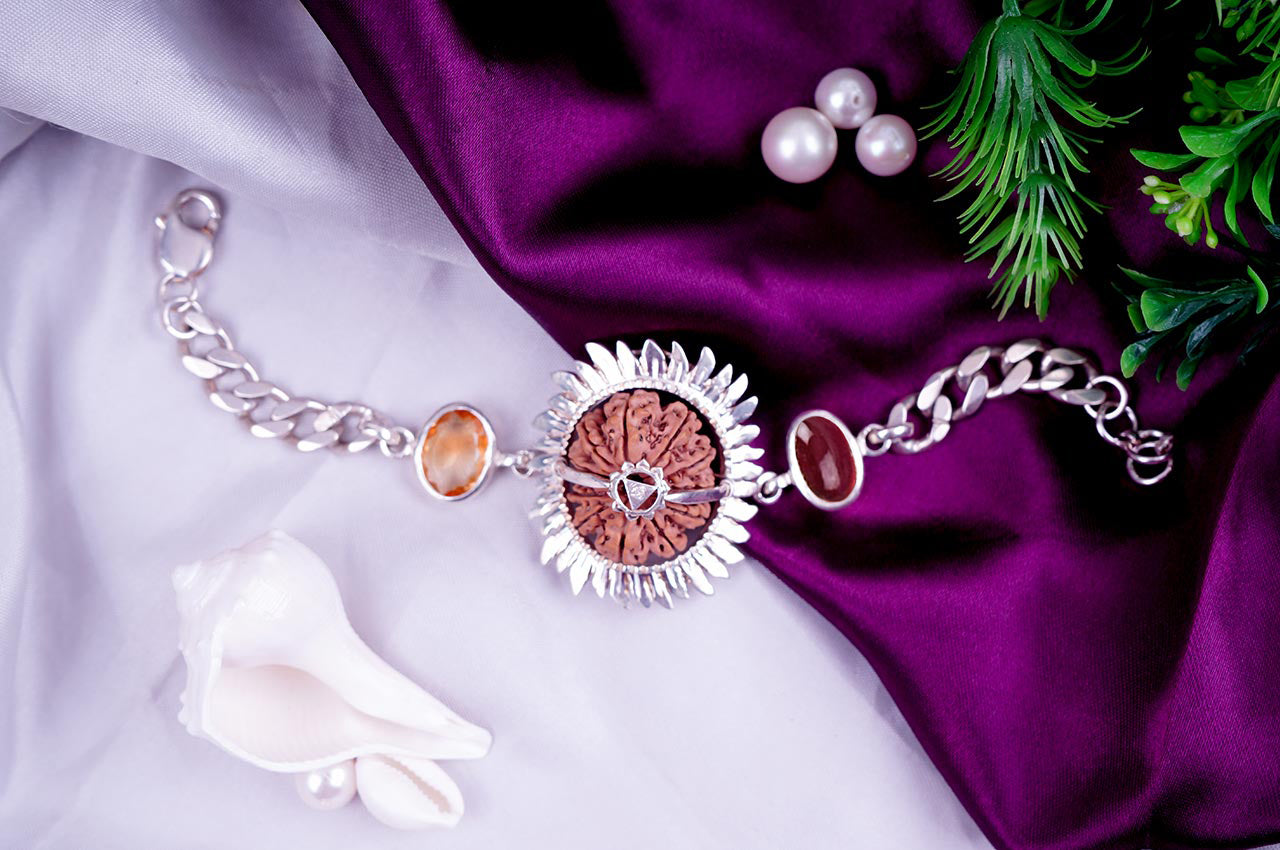 12 Mukhi Collector with Citrine and Ruby Bracelet