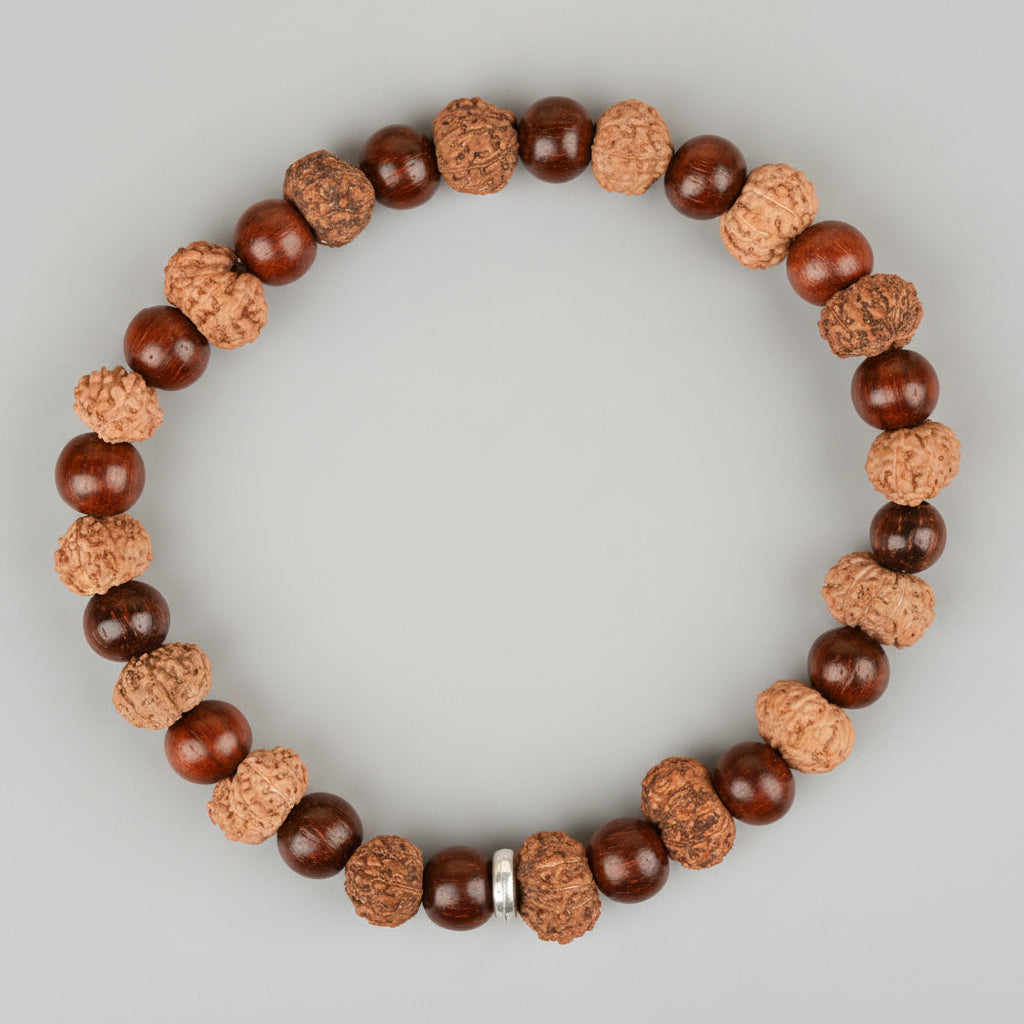 12 Mukhi and Red Sandalwood Bracelet
