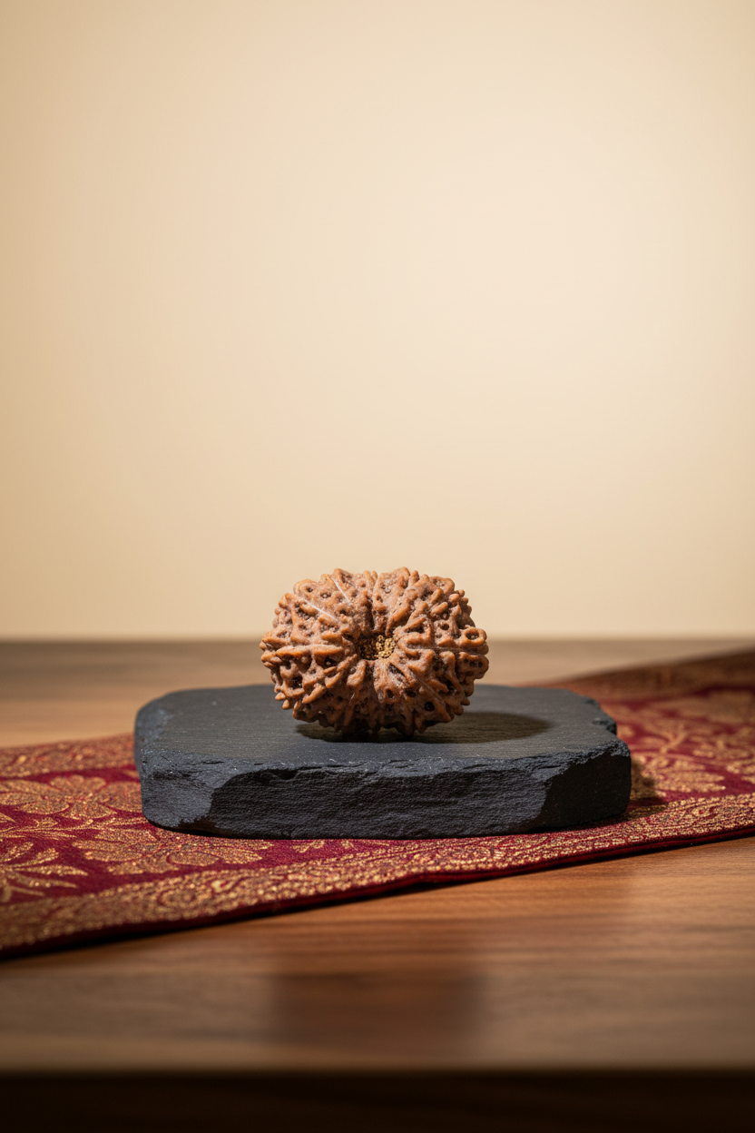13 Mukhi Java Rudraksha 18mm Regular Luxury Product Photography