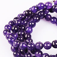 Amethyst Necklace Faceted (10 mm)-108 Beads