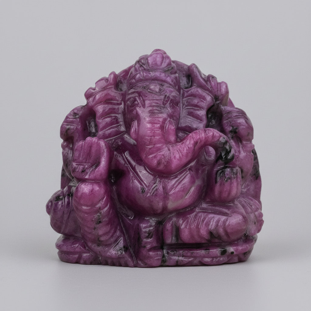 Ganesh Ruby Idol - 191.50 carats