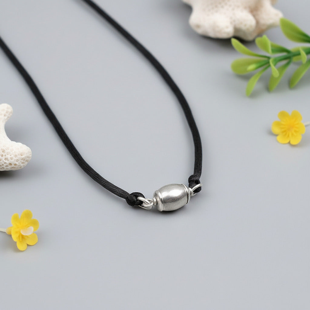 Barrel Parad Gutika 925 Silver Caps Thread Pendant-14 mm