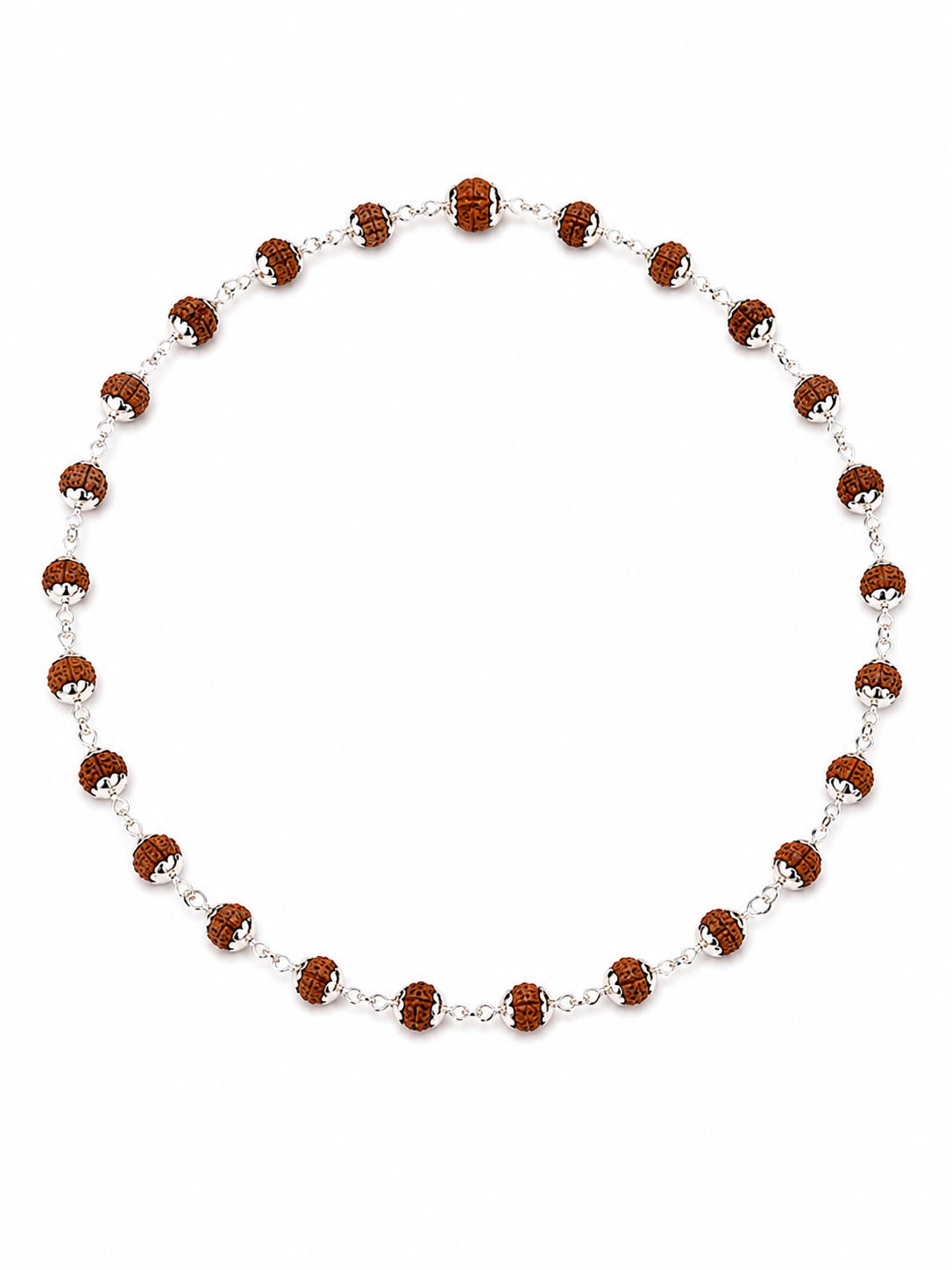 13 Mukhi Kamadeva Mala in Silver Capping