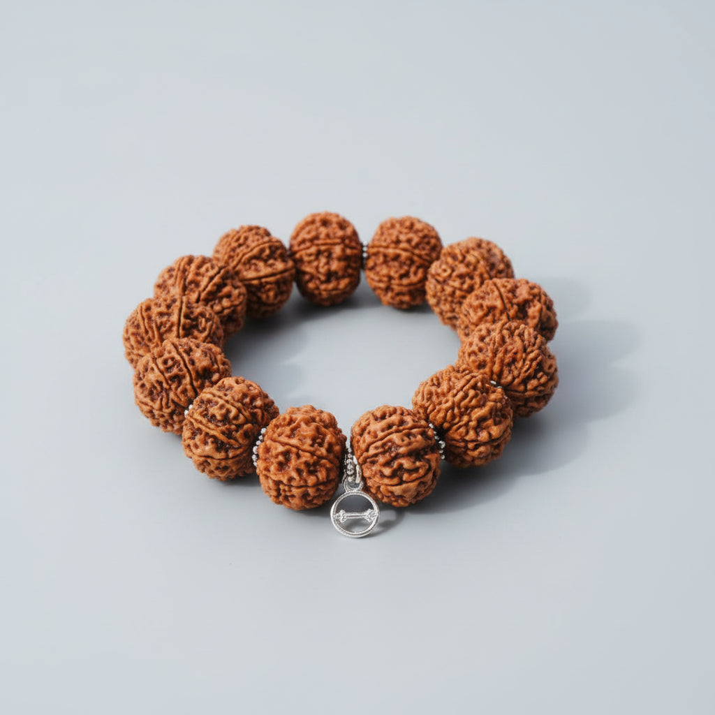 13 Mukhi Kamdev Bracelet-Collector-Woolen Spacers