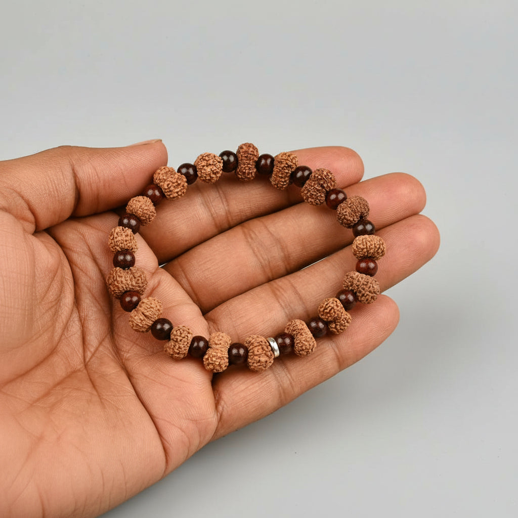 13 Mukhi and Red Sandalwood Bracelet