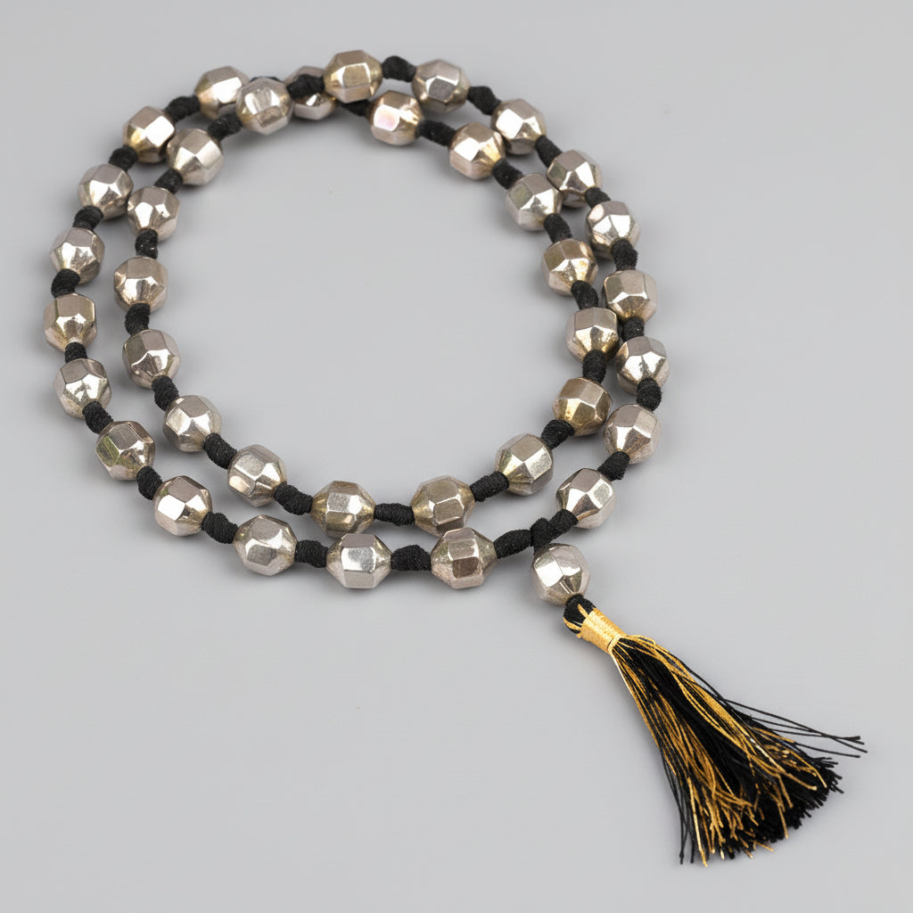 Parad Ashtakon Beads Mala-36+1 (Beads Size: 12 mm)