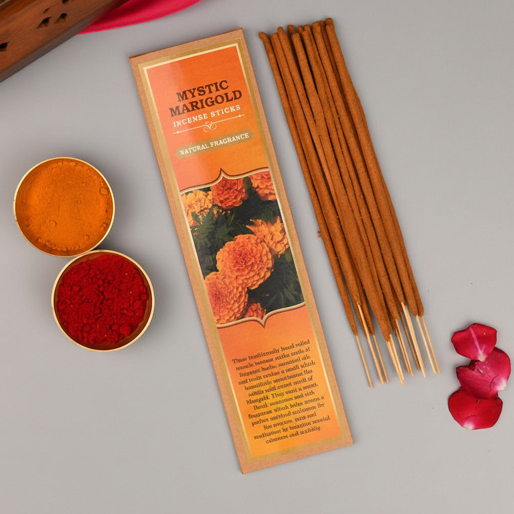 Mystic Marigold Incense Sticks (Natural Fragrance)