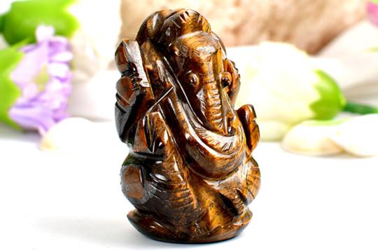 Tiger Eye Ganesh Idol - 57 gms