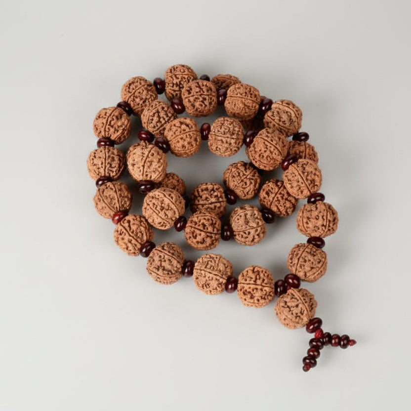 Collector 6 Mukhi Mangal Mala with Sandalwood beads