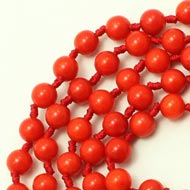 Coral Mala (5 mm)-108 Beads