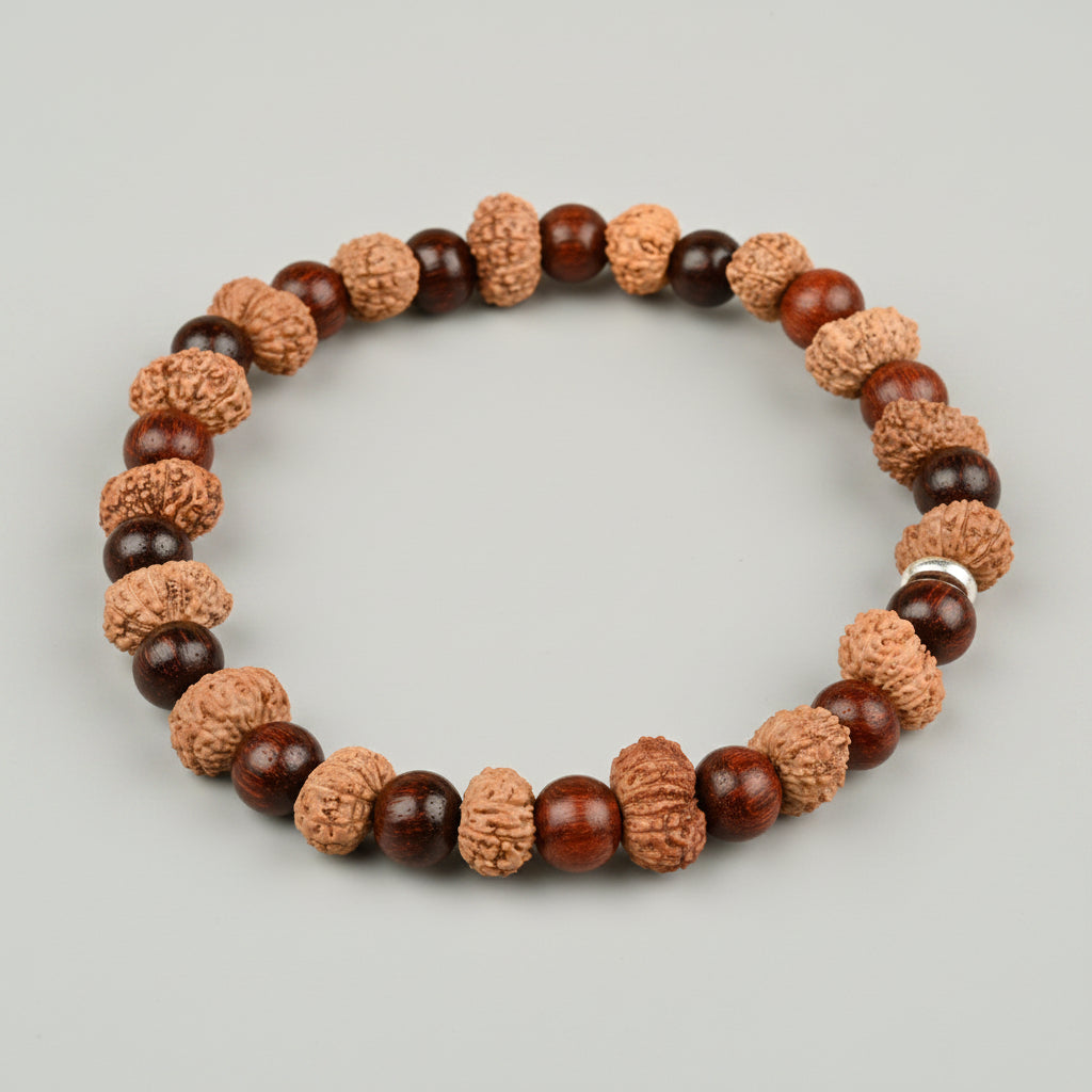 14 Mukhi and Red Sandalwood Bracelet