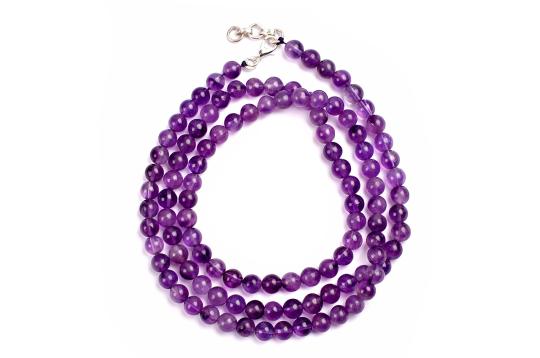Amethyst Round Mala (7 mm)-108 Beads
