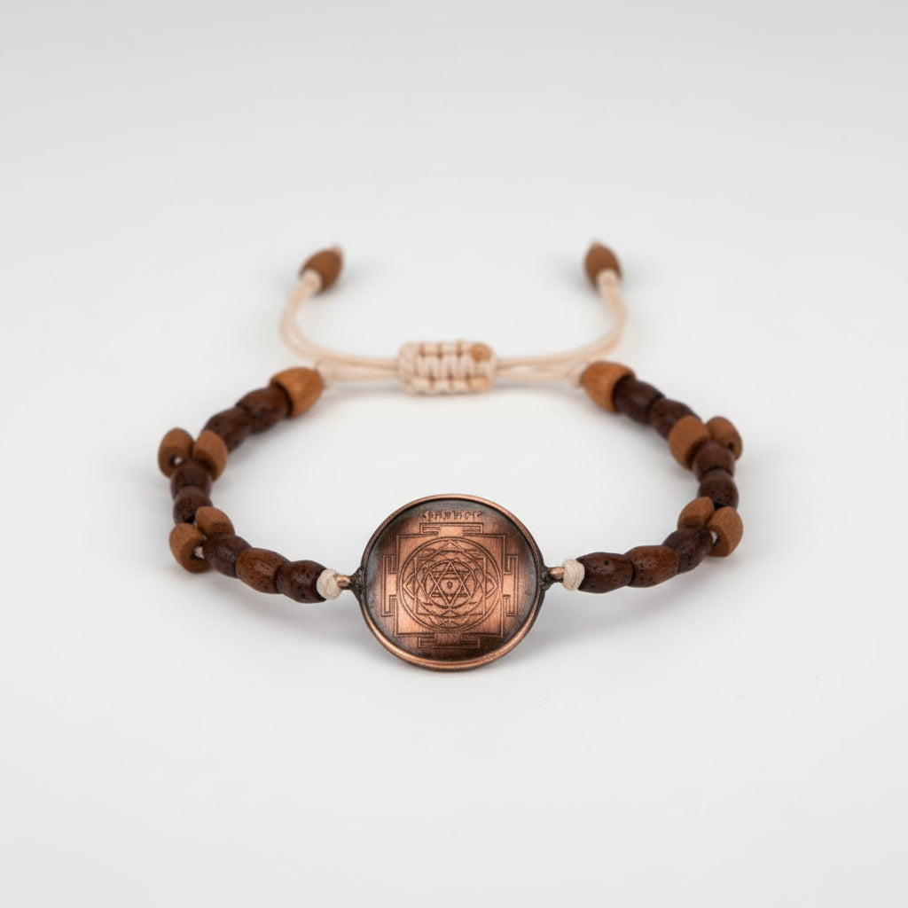 Lagna Yog Yantra Bracelet in Copper-With Adjustable Thread