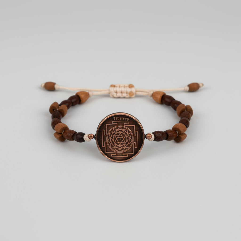 Lagna Yog Yantra Bracelet in Copper-With Copper Chain