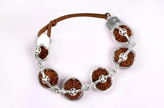 Supreme Kavacham Bracelet (Java)-Large-Silver Basket With Silver Chain