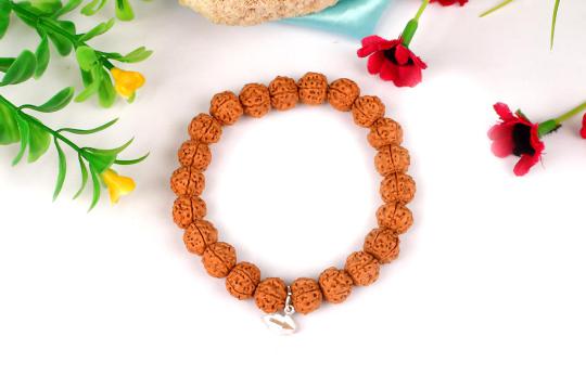5 Mukhi Guru Java Bracelet-9 mm