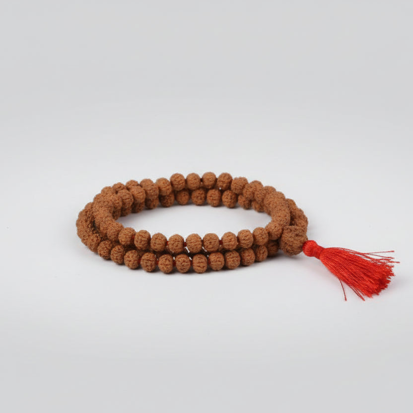 6 Mukhi Semi Chikna Mars Mala - 7 mm