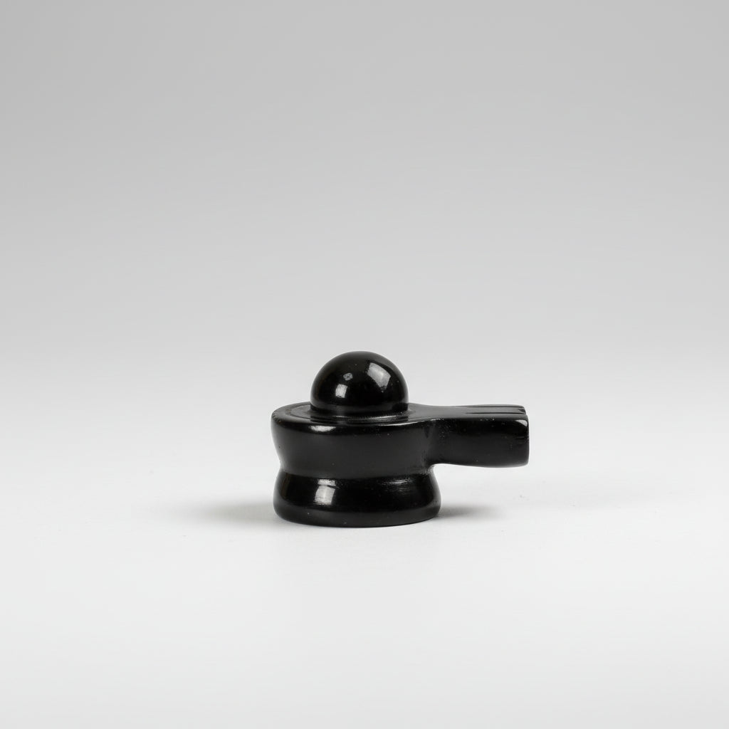 Snowflakes Obsidian Linga 200 to 210 gms
